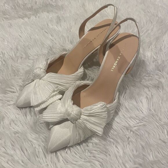 Loeffler Randall Sylvana Bow Slingback Heel in Wedding White Size 9.5 - Picture 2 of 6